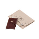Tsuki leather card holder mahogany brown