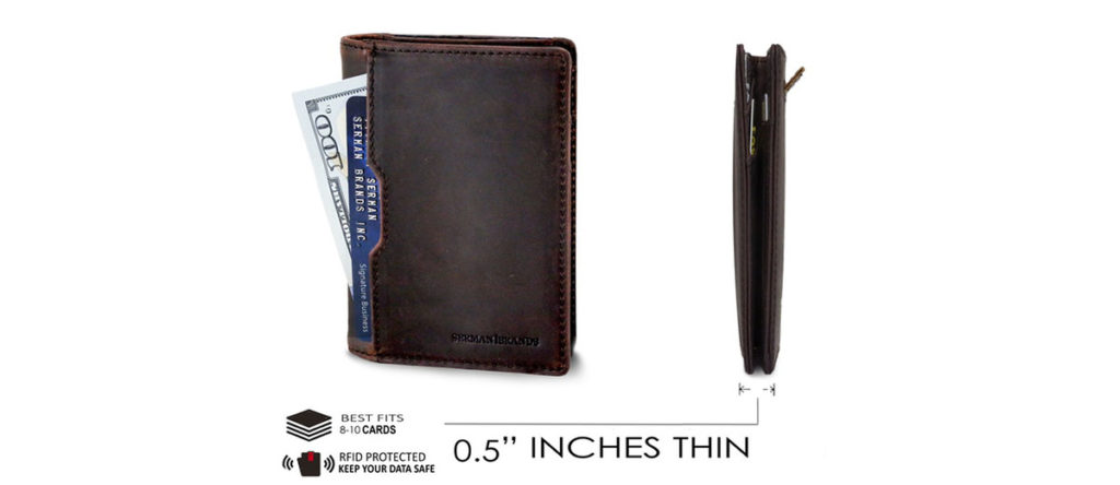 Kickstarter Slimmest RFID Blocking Front Pocket Minimalist Travel Wallet Serman Brands
