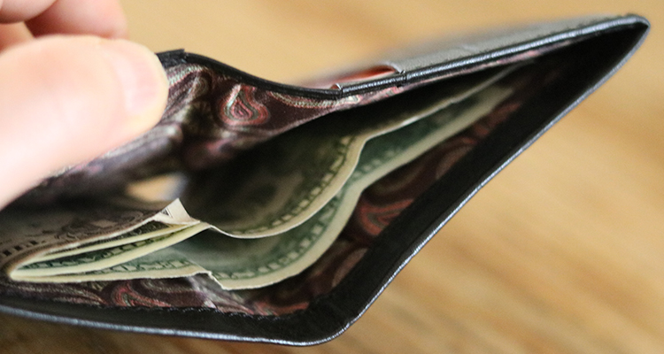Croco Leather Bifold Wallet Machete by A-Slim - Slim Wallets For Men
